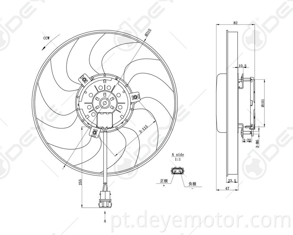 Ventilador de refrigeração do radiador do carro 7M0959455J para VW SHARAN FORT GALAXY
